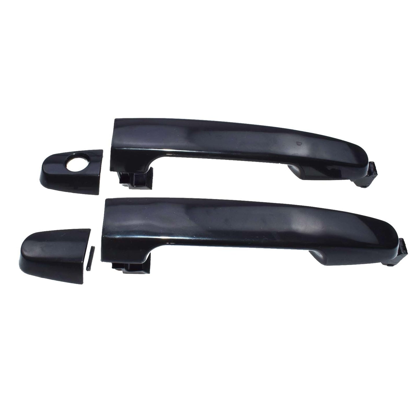 2-Piece Smooth Black Exterior Rear Left and Rear Right Door Handles for Corolla n