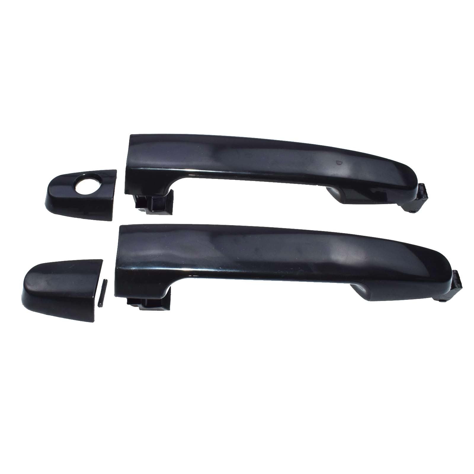 2-Piece Smooth Black Exterior Rear Left and Rear Right Door Handles for Corolla n