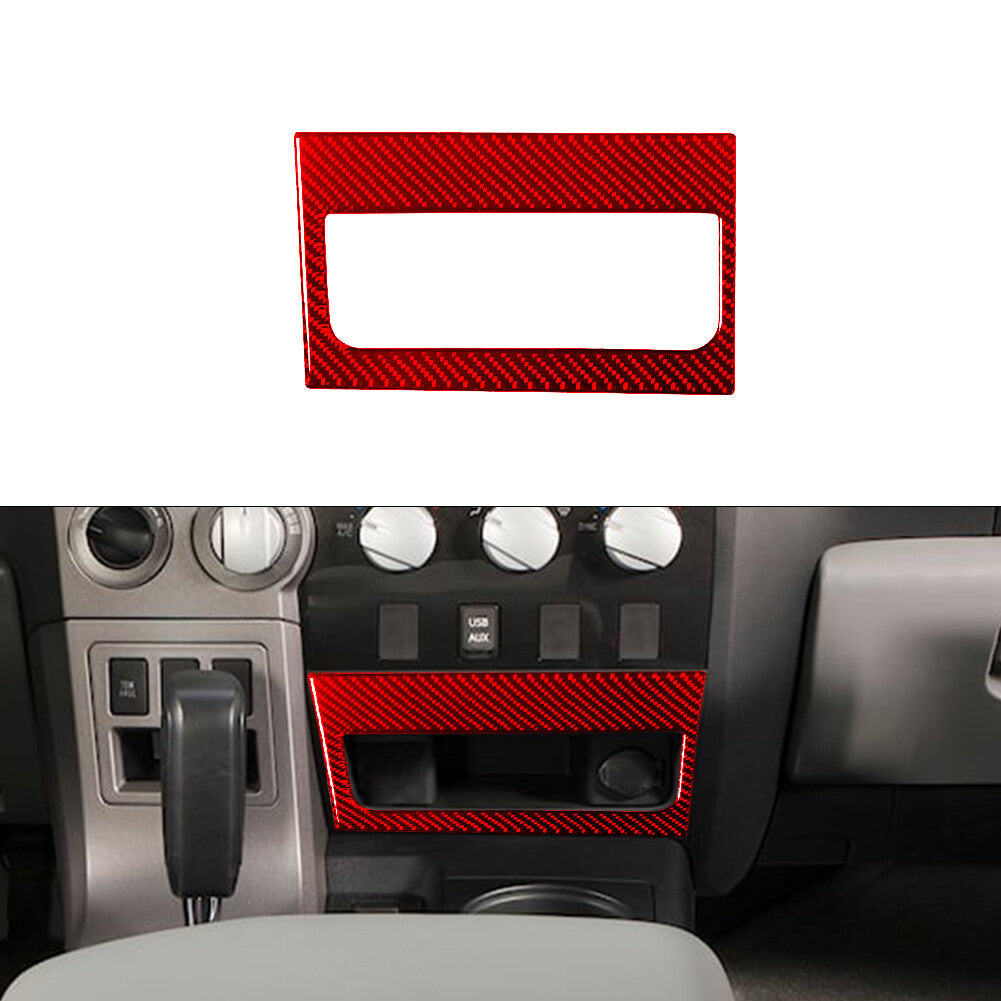 Red Carbon Fiber LR Air conditioner outlet Sticker Trim for Cadillac CTS 2003-07 v