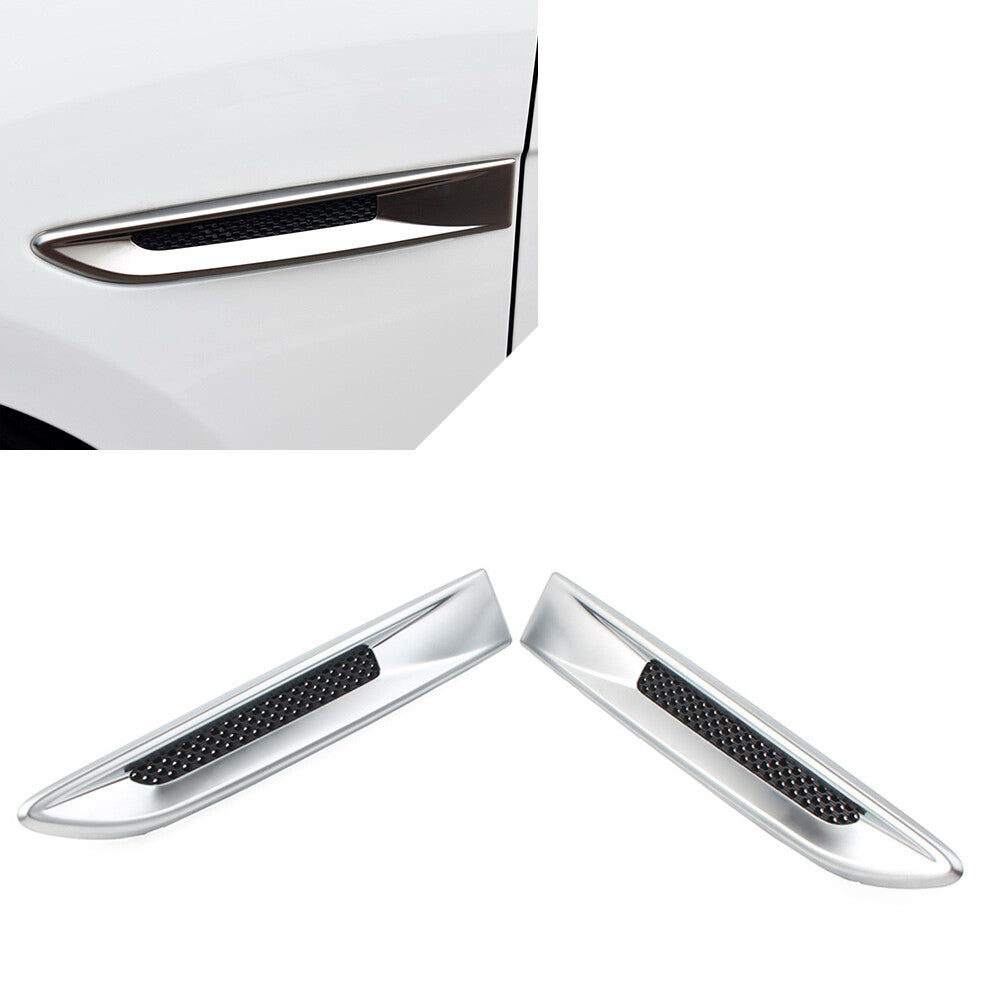 Pair Side Fender Air wing Vent Cover Trim for Jaguar XE F-Pace XF X260 2016-2021