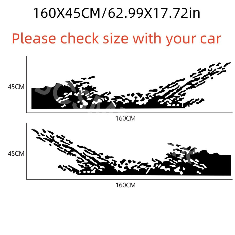Car Body Sticker Splash Decal Offroad Graphics 160X45CM Decoration Accessories