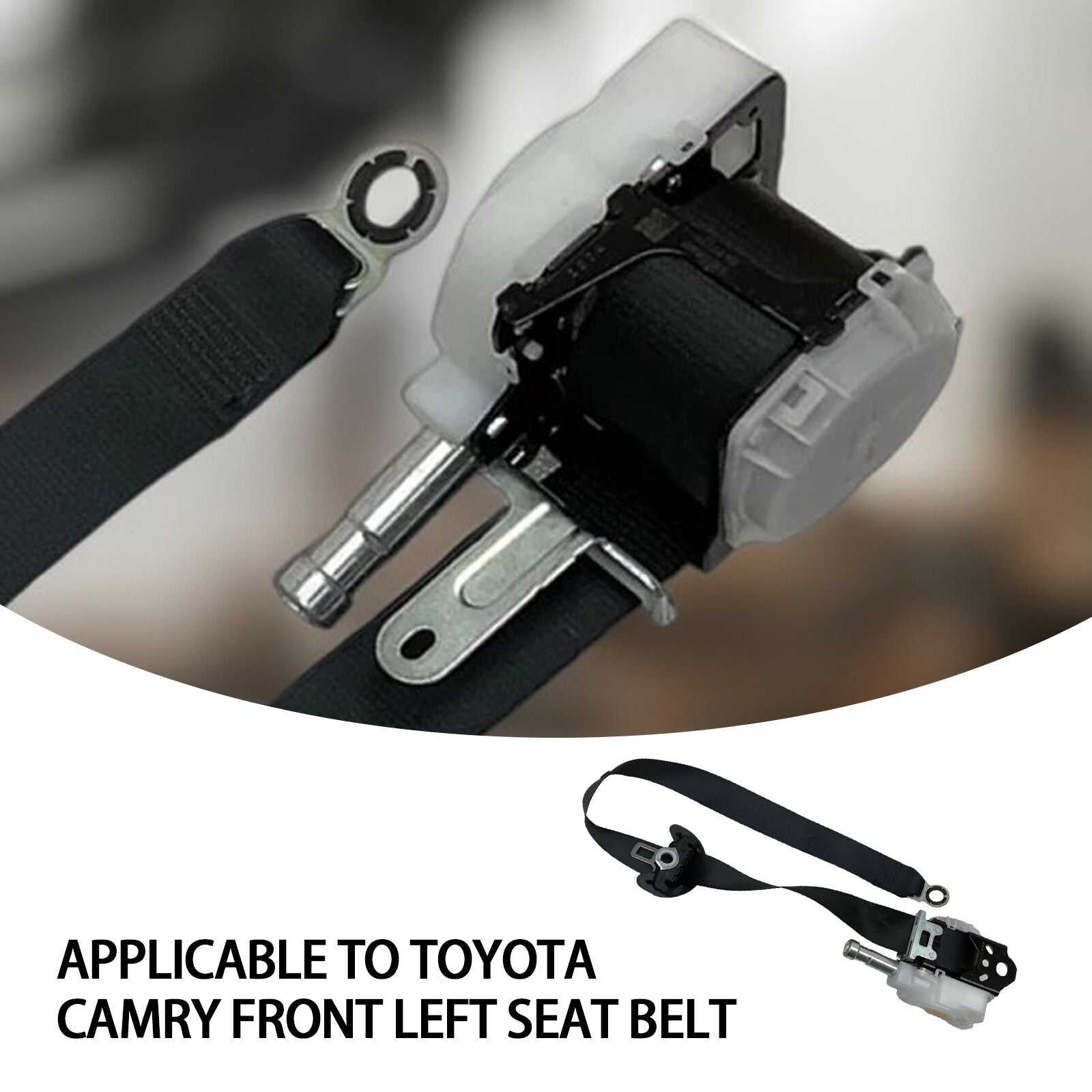 Replacement black left front seatbelt for 2018-2025 for Toyota for Camry Q