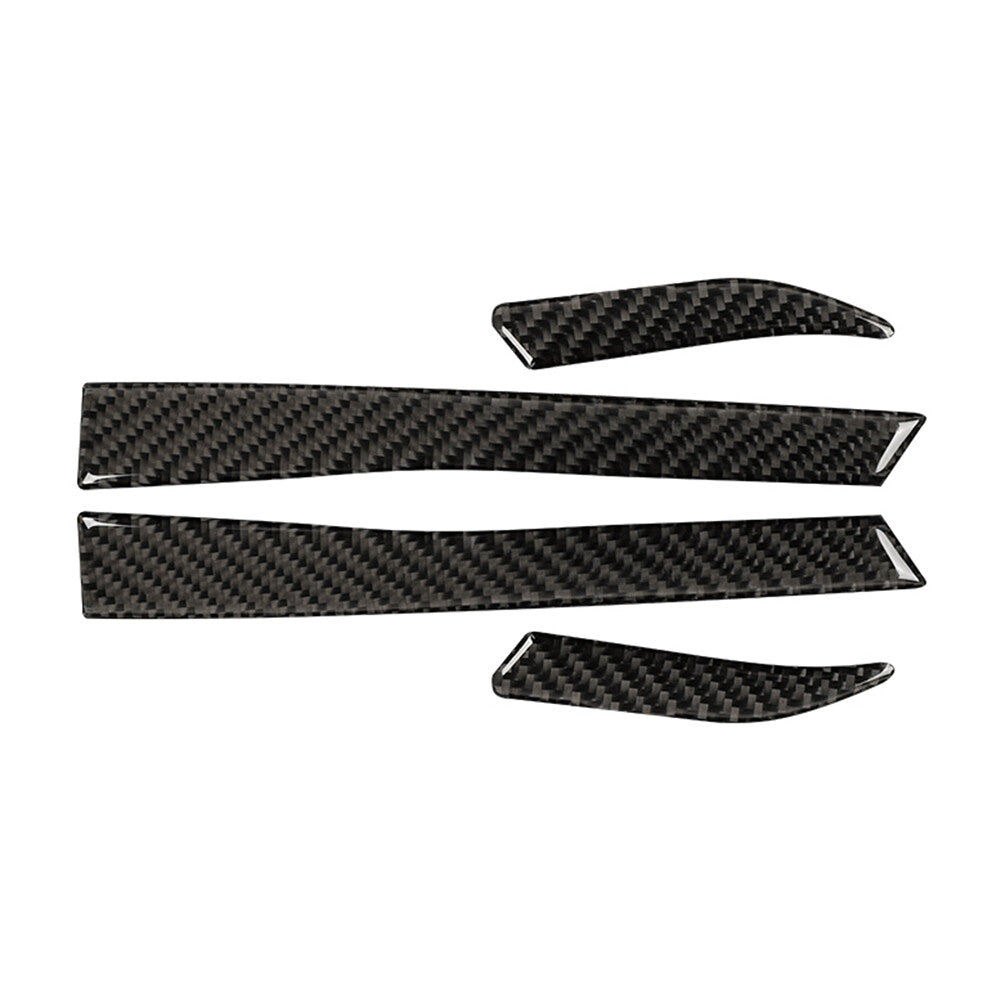 Carbon Fiber Look Rearview Mirror Mouldings Trim Cover for Ford for Mustang 2015-19
