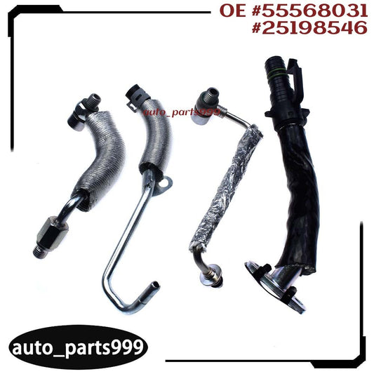 4-piece turbo return drain and inlet pipe kit for Cruze Sonic Trax Encore - n