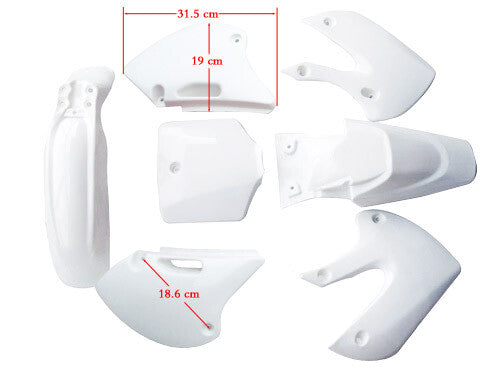 for Kawasaki BBR KLX DRZ110 Style Body Panel Black Plastic Fender Dirt Pit Bike