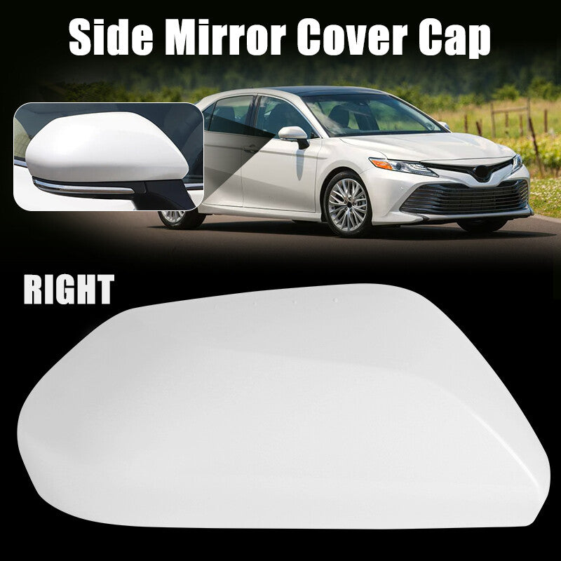 Passenger Right Side Door Wing Mirror Cover Cap White fit for Toyota for CAMRY 2018-2023