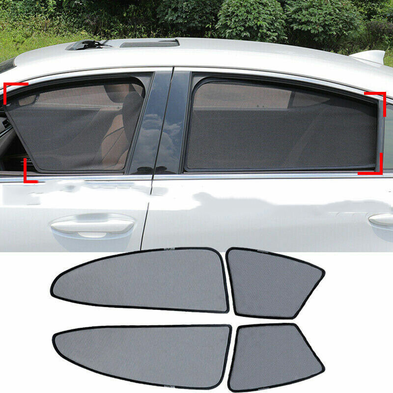 4x for Lexus ES350 ES300h ES250 2019-22 Window Sun Shade Shield Blind Mesh Trim