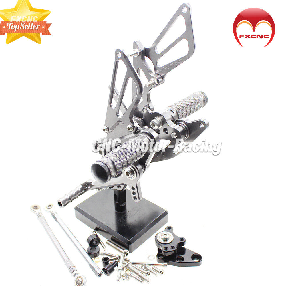 CNC geared footrests and feet suitable for Honda CBR600RR 2003-2006 and CBR600 F4 2001-2004.