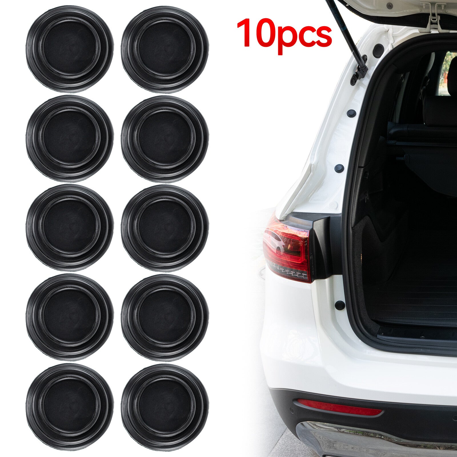 10pcs Car Door Anti-shock Silicone Pad Anti-collision Sticker Buffer Anti-noise