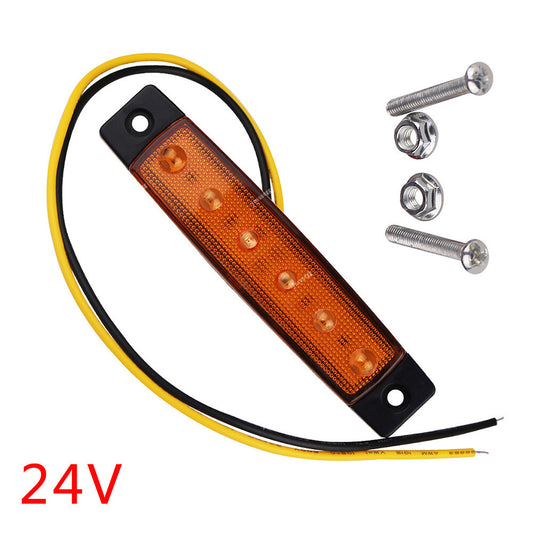 10 Pcs LED 24V Orange Amber Side Marker Indicators Lights Trailer Truck Lamp ABS Q
