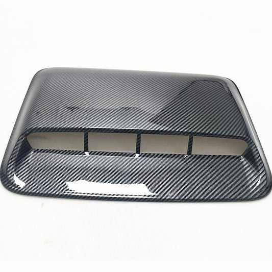 Carbon Fiber Look Car Hood Scoop Vent Air Flow Intake Bonnet Decor Cover Trims
