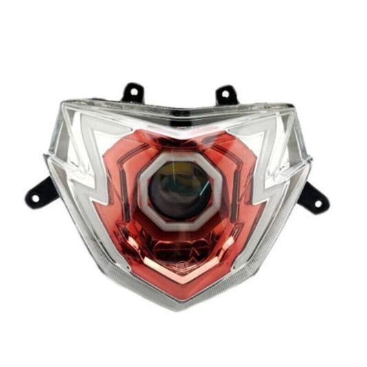 Motorcycle LED Headlight Housing Assembly Hi-Lo Beam Spotlight Front Light DC12V v