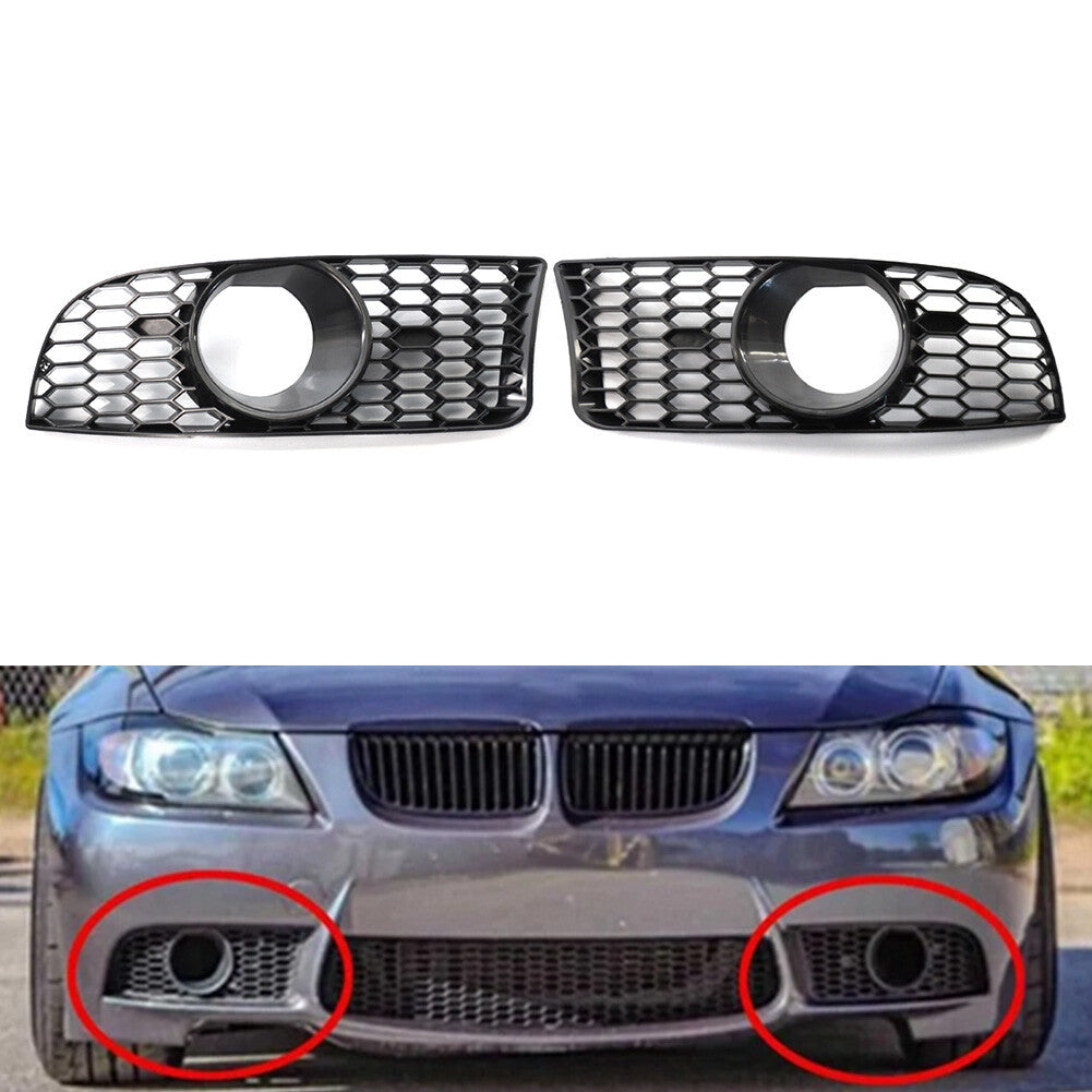 Front Bumper Fog Light GrilleFor for BMW 3 Series E90 E92 E93 M3 Style 2009-2011