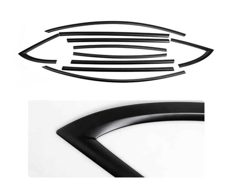 For Model 3 10PCS ABS matte black Car Window Strip Cover 2018-2024 n