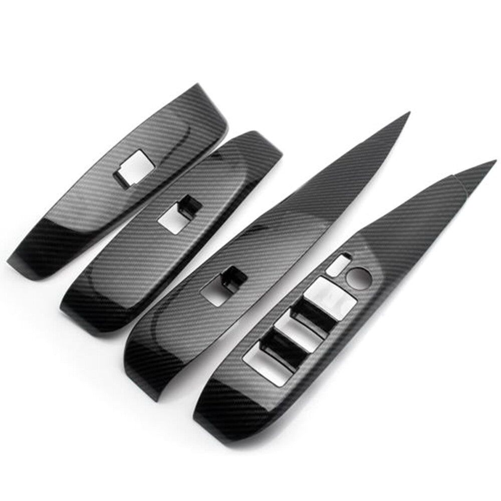 4Pcs Door Window Lift Switch Button Trim Panel Set Fits for Toyota for Camry 2018