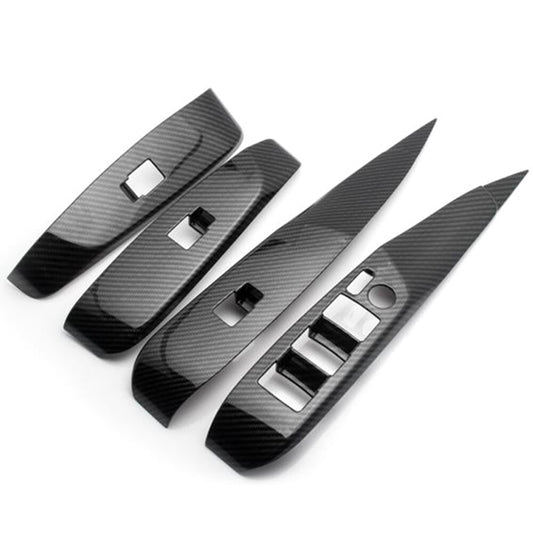 4Pcs Door Window Lift Switch Button Trim Panel Set Fits for Toyota for Camry 2018
