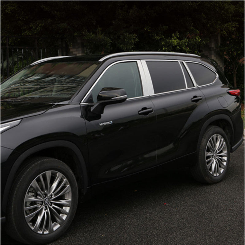 Chrome Steel Pillar Posts for Toyota Highlander 2020-2022 Door Trim Cover Kit 8x