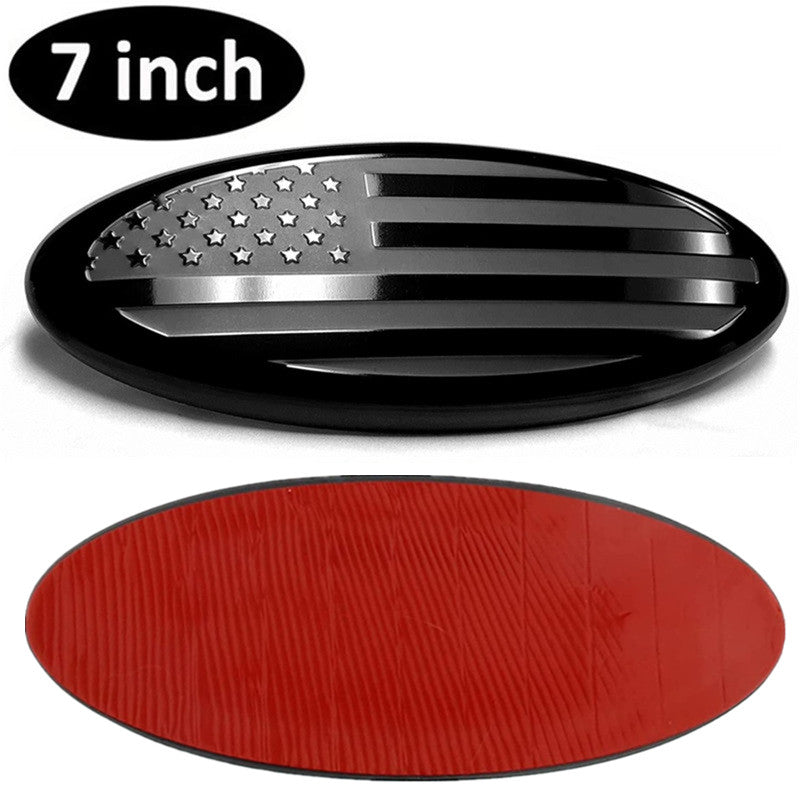 7inch Black Front Grille US Flag Emblem Nameplate  for ford  F150 Escape Ranger