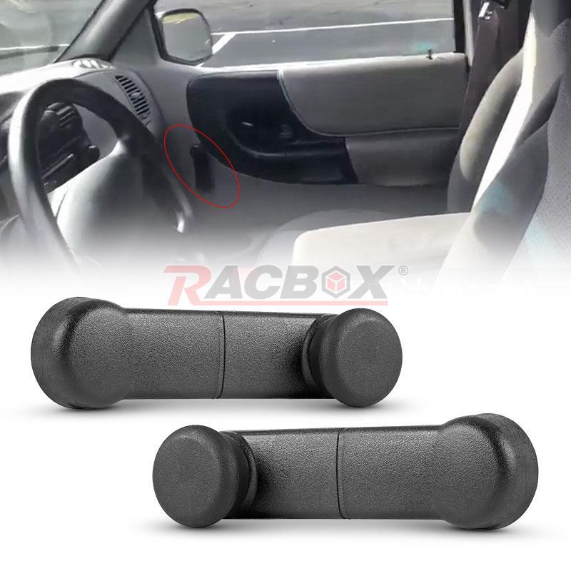 2Pcs Inside Manual Window Crank Handles Black for 1997-2014 for Ford F150 F250 F350