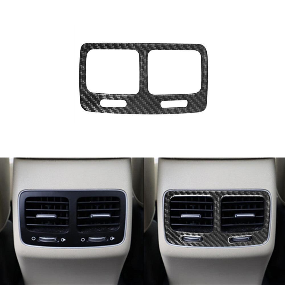 Carbon Fiber Rear Air Vent Outlet Frame Cover Trim for KIA Cadenza 2014-2016