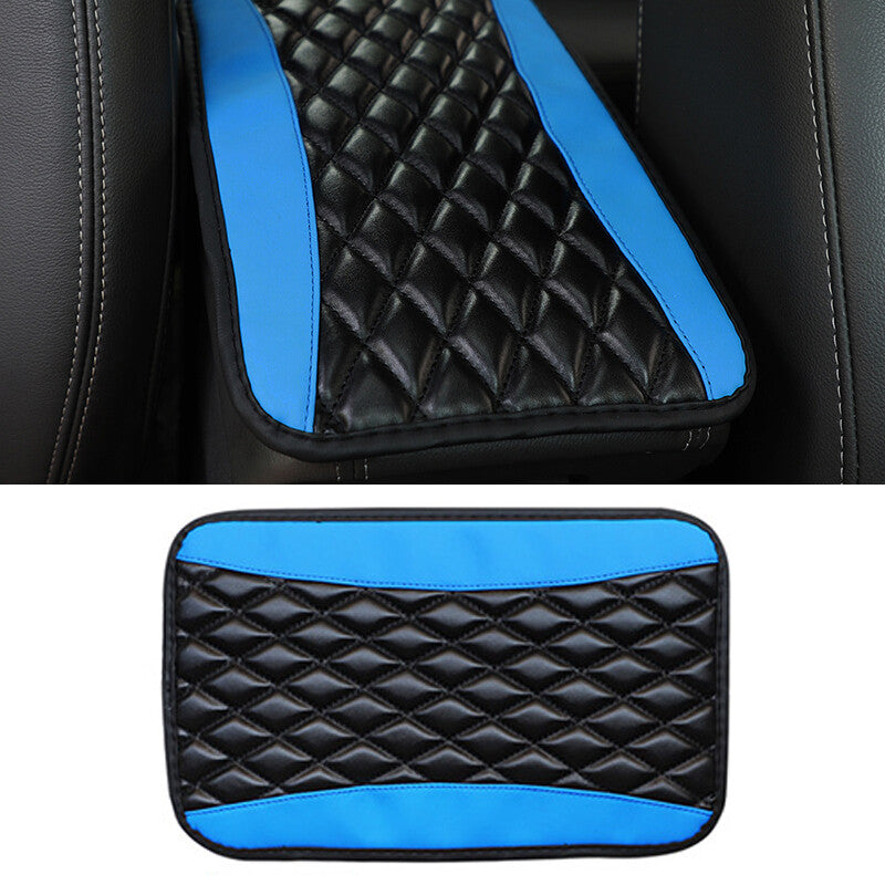 1*Universal Car Accessories Armrest Cover Center Console Box Pad Protector Blue
