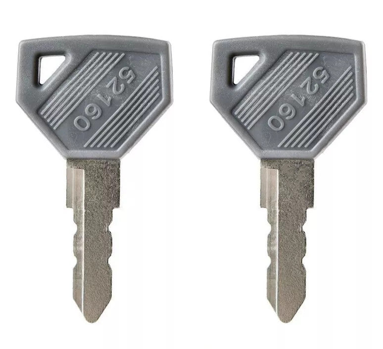 2 Pcs Ignition Keys 198360-52160 for Yanmar Excavator Grader Dozer