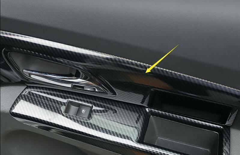 for Chevrolet for Cruze 2010-2016 Carbon Fiber Inner Door Panel Handle Frame Trim 4X