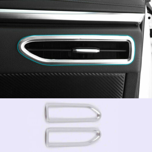 for Hyundai Sonata 2020-2023 Matte Silver Car Dashboard Side Air Vent Cover Trim