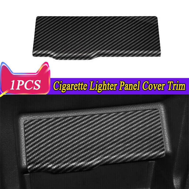 1X ABS Carbon Fiber Cigarette Lighter Panel Cover Trim for Toyota for Sienna 21-2024