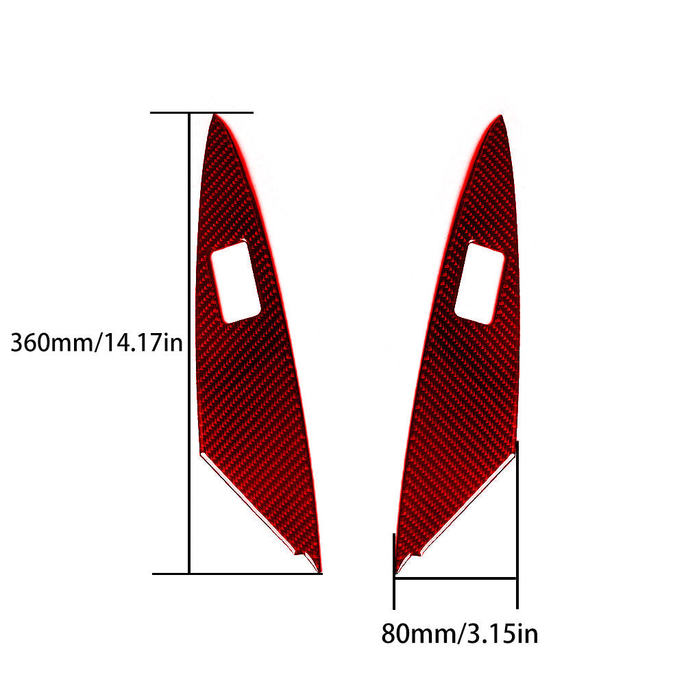 Red Carbon Fiber Rear Door Storage Cover Trim For W211 2003-2009 v