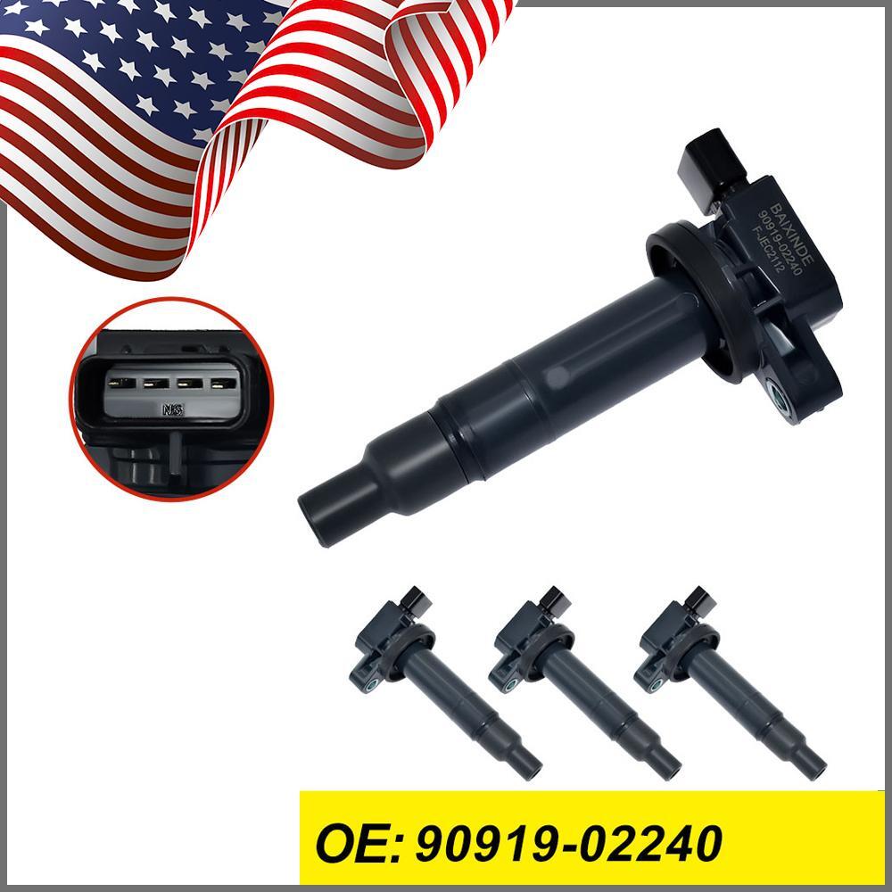 90919-02240 Set of 4 Ignition Coil for Toyota for Camry Echo  Prius C1304 UF316