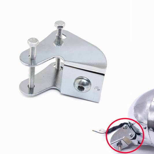 Chrome Headlight Bottom Mount Bracket Adapter Holder For Cruiser Chopper Custom Q