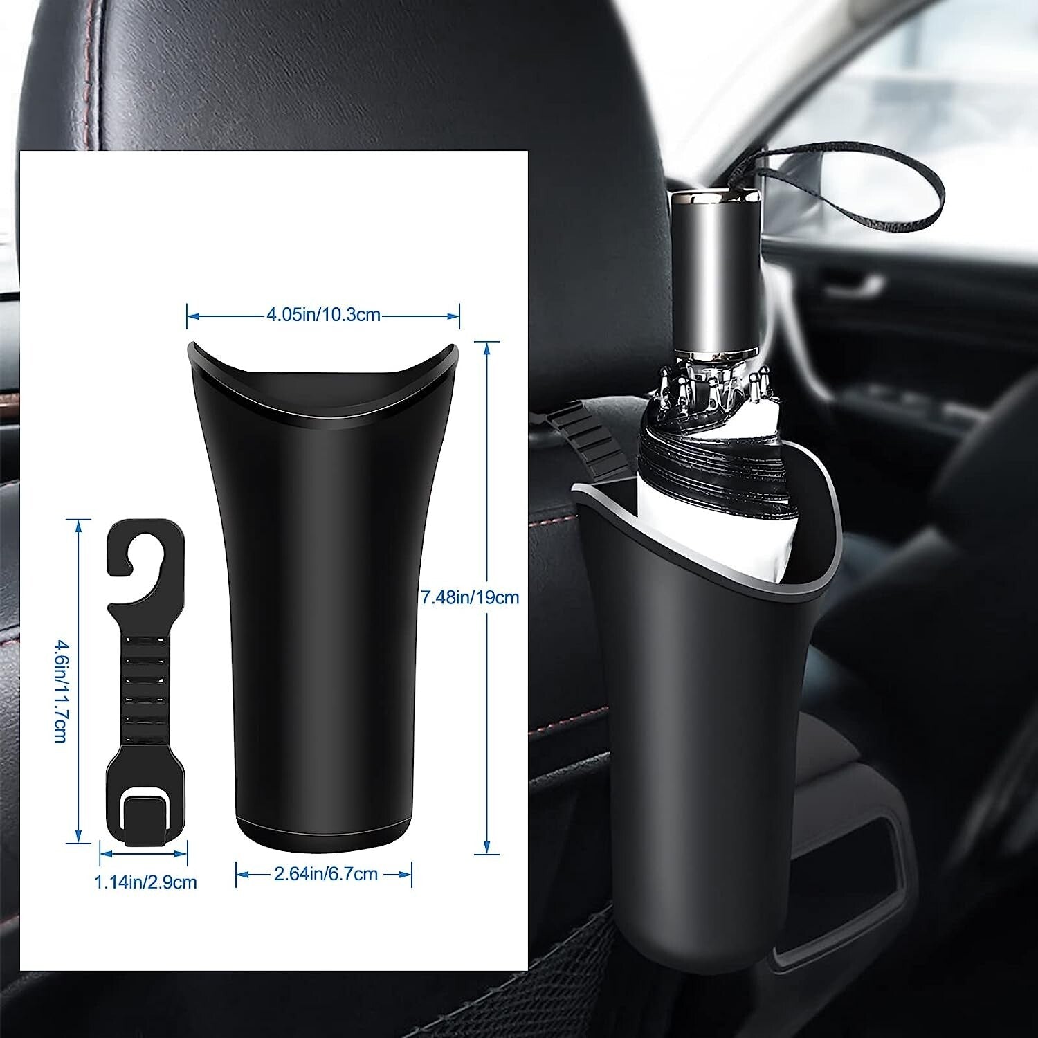 car umbrella holder trash can trash collection rack storage bracket accessories - n