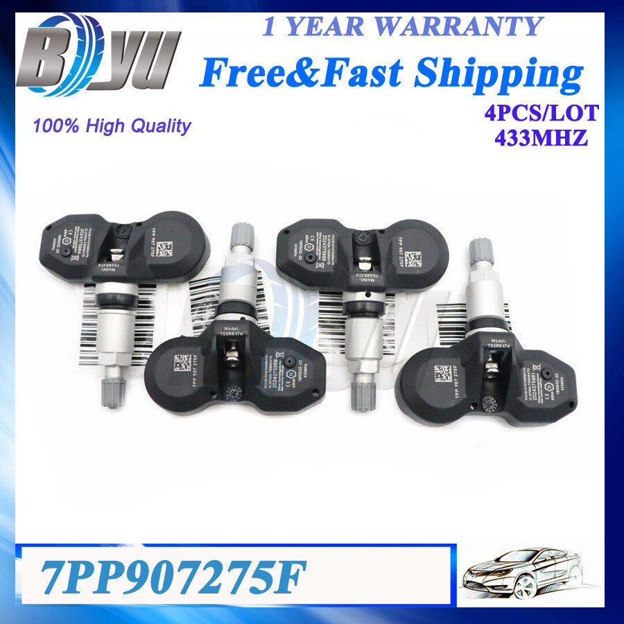 7PP907275F TPMS Tire Pressure Sensor 433MHZ for Audi A4 A6 for A8 Q7 R8 for VW 4pcs