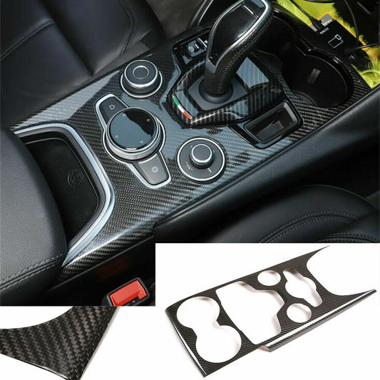 Genuine carbon fiber gear shift cover for Alfa Romeo Giulia 2020-22