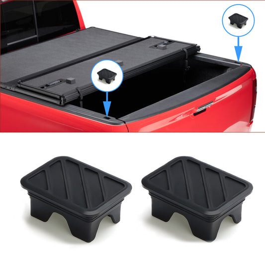 2-Pack Black Rear Truck Bed Rail Pile Pocket Covers for Dodge for Ram 1500 (2019-2021)