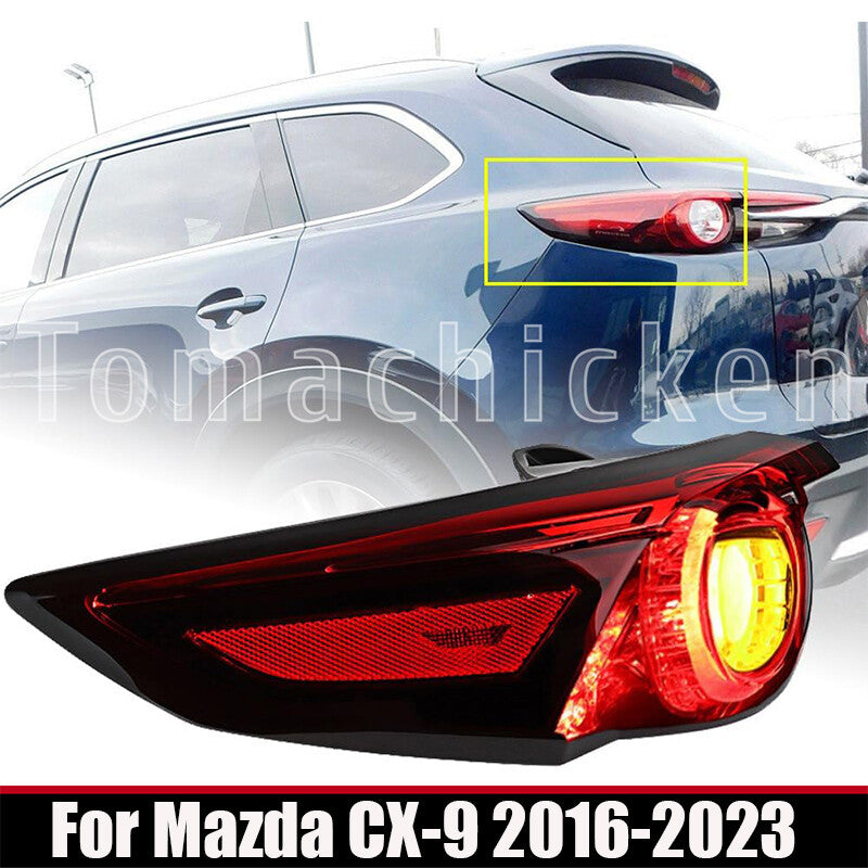 Left rear outer taillight for Mazda CX-9 2016-2017-2023 LED light assembly