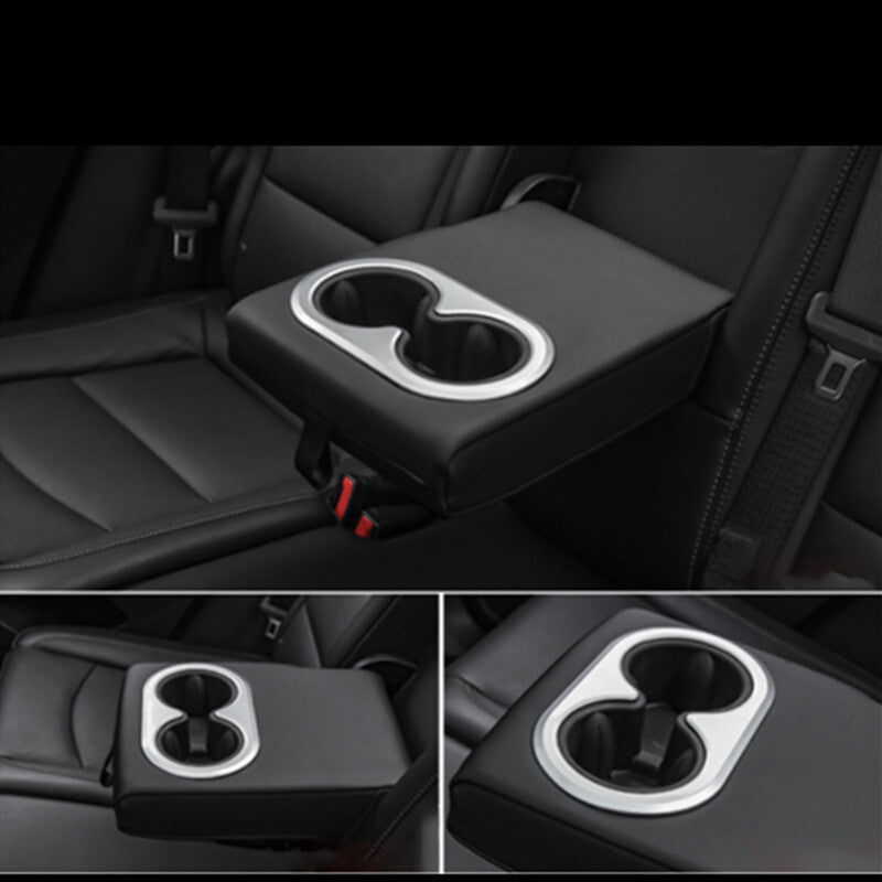 Silver Rear Water Cup Holder Panel Cover Trim for Chevrolet Equinox 2017-2021