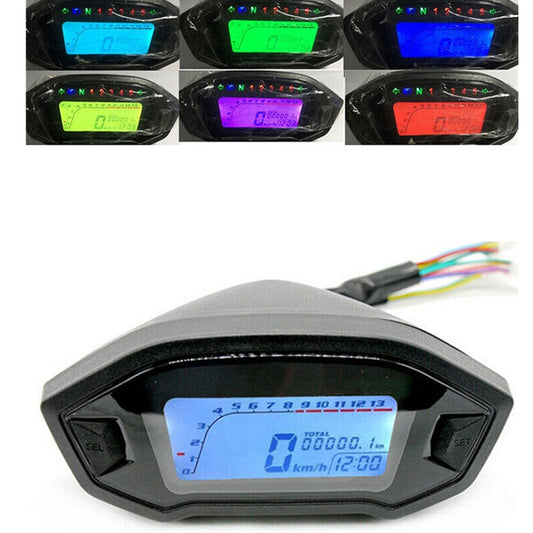 Motorcycle Digital Gauge Gear Fuel Indicator Backlight Instruments Odometer s
