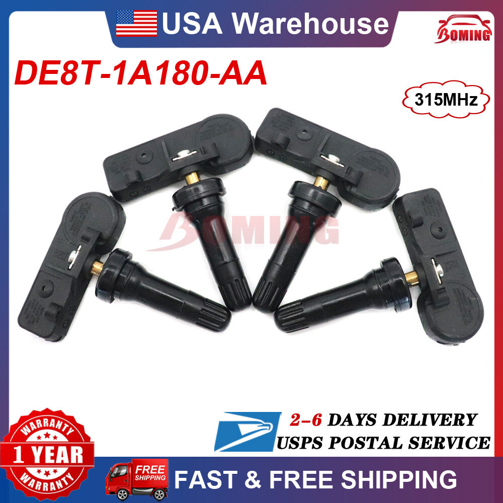 Four new Tire Pressure Sensors (TPMS) for Ford Motorcraft 315MHz DE8T-1A180-AA