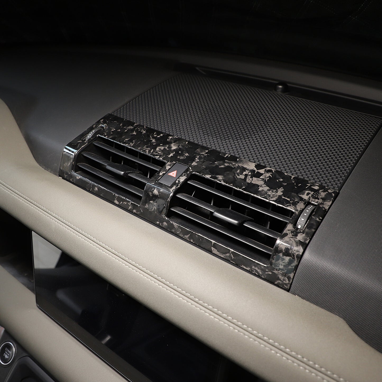Forged carbon central control air vents are suitable for the 2020 for Land Rover for Defender . n