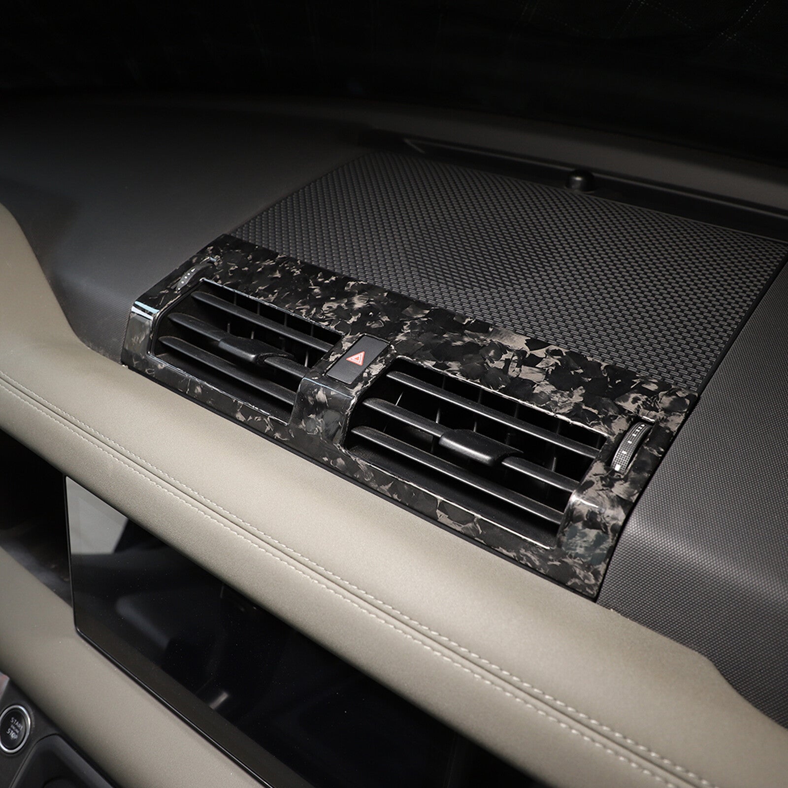Forged carbon central control air vents are suitable for the 2020 for Land Rover for Defender . n