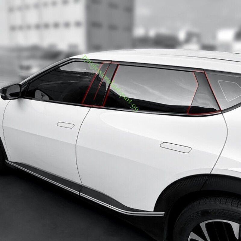 for Kia EV6 22-2024 Piano Black Pillar Posts Door Window Molding Strip Trims 6X