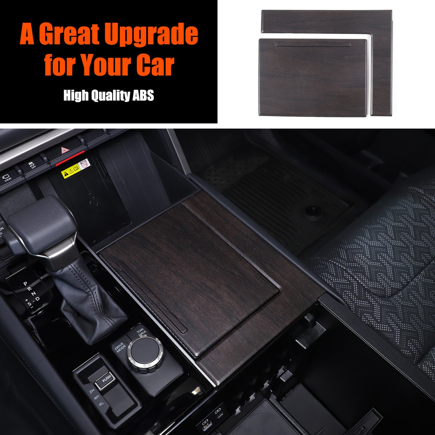 Carbon Fiber Exterior Center Console Gear Shift Frame Trim for Tacoma 11 - 15- v