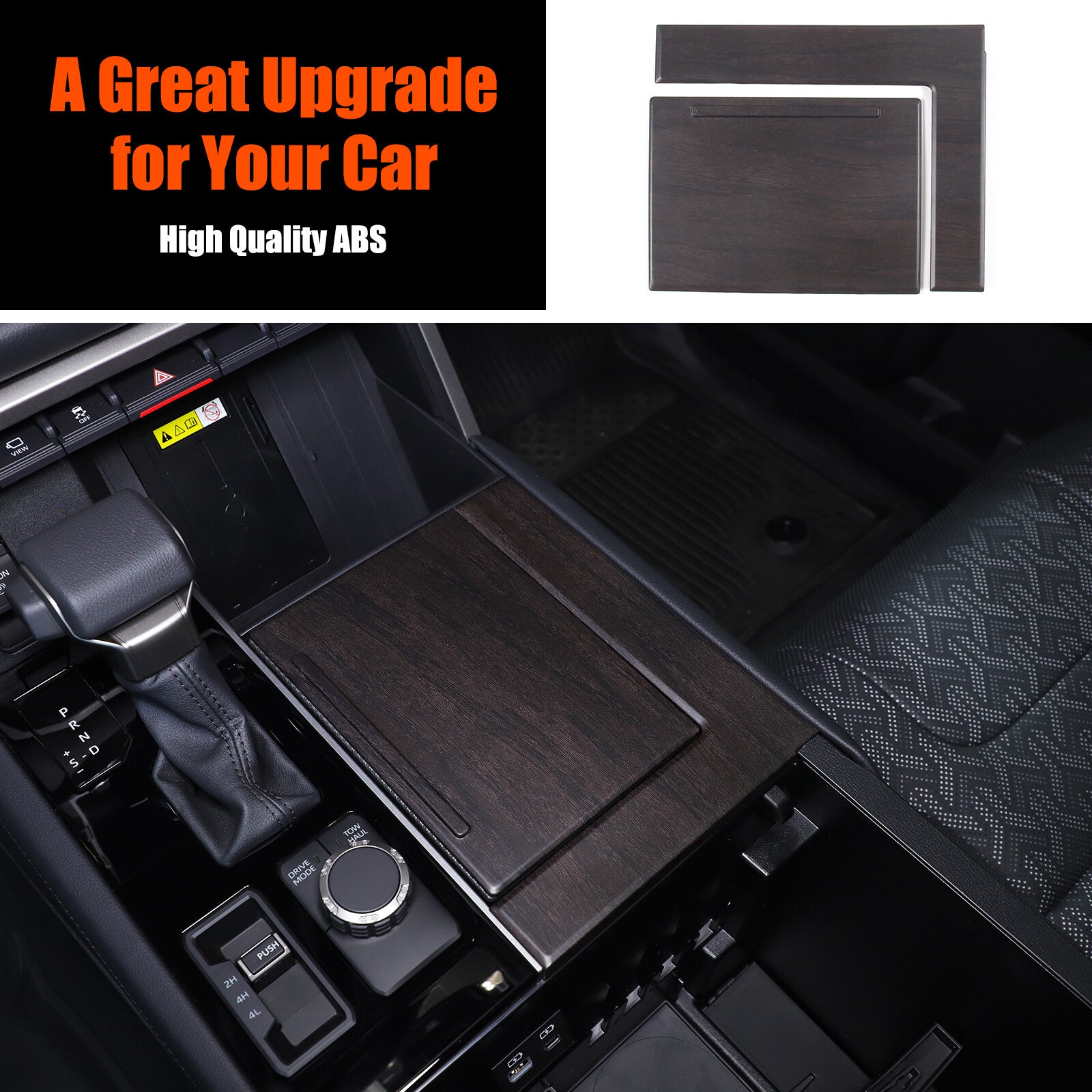 Carbon Fiber Exterior Center Console Gear Shift Frame Trim for Tacoma 11 - 15- v