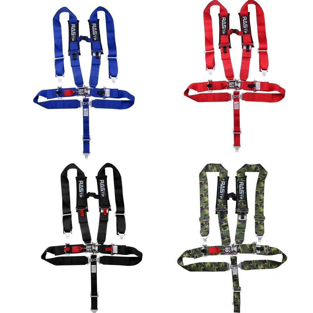 2PCS 3 Universal Blue 5 Point Camlock Quick Release Racing Car Belt Harness Q