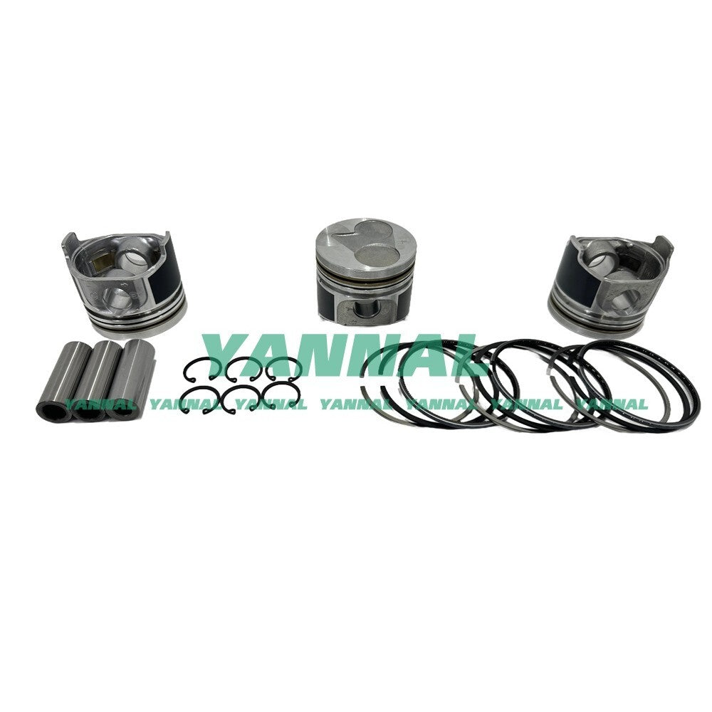 3-piece piston with piston rings + 0.5 mm for Kubota D1105 engine (oversized)