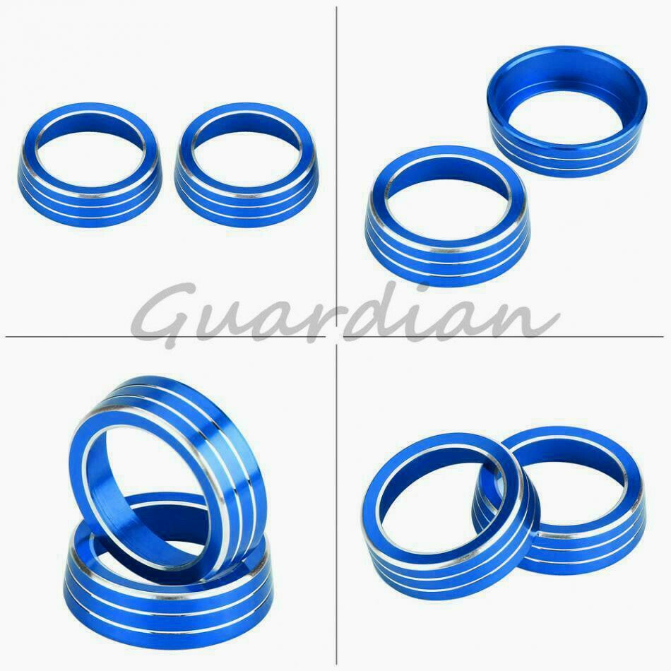 Blue Air Conditioner Knob Trim Cover Ring Decoration for Honda for Civic 10th 16-20