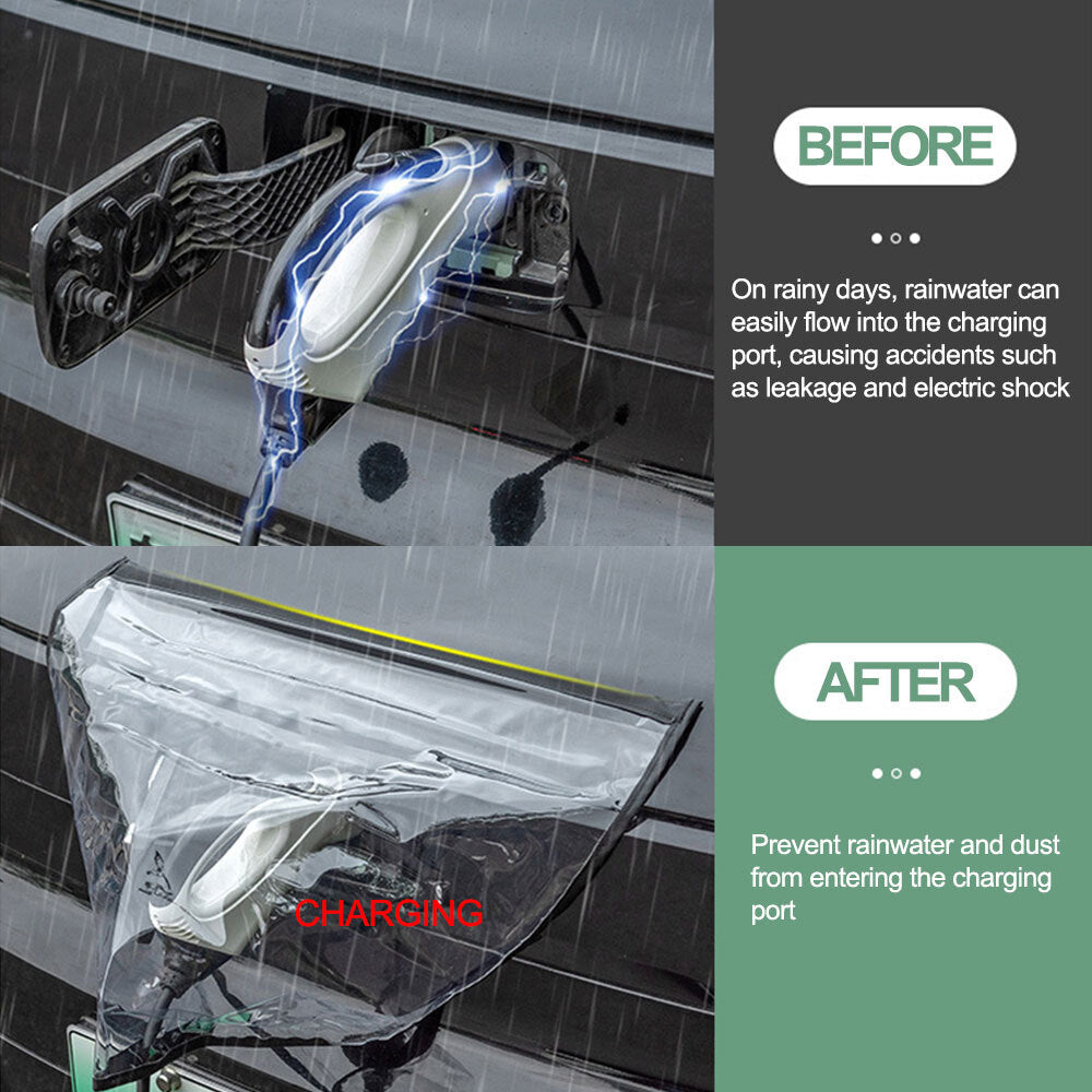 Magnetic rainproof charging port cover for EV chargers, compatible with and bolts. n