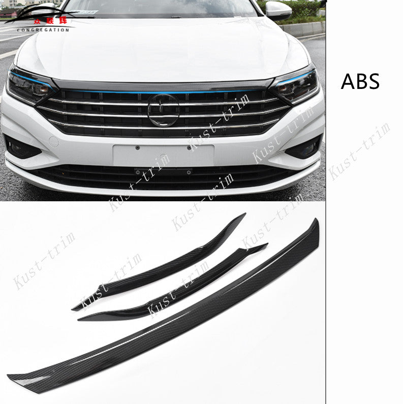 for VW for Jetta Mk7 2021 Front Hood Bonnet Molding Cover trim ABS carbon fiber n